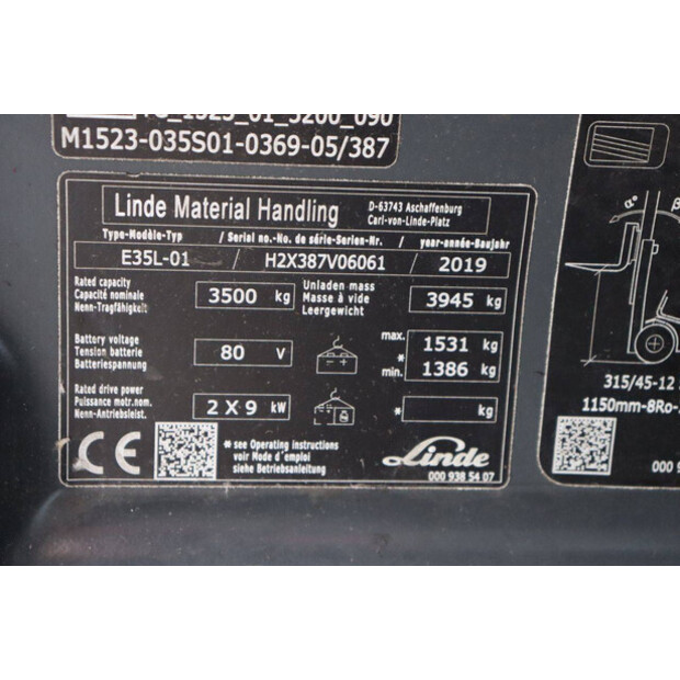 2019 Linde E35L-01-48967456