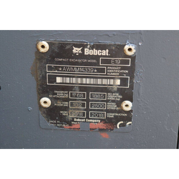 2018 BOBCAT E19-48967964