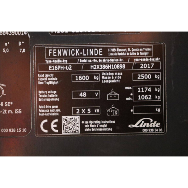2017 Linde E16PH-02-48970571
