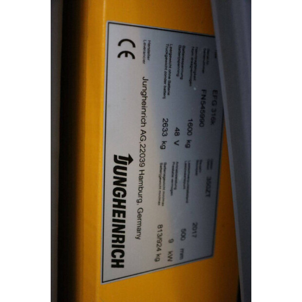 2017 Jungheinrich EFG 316K-48971572