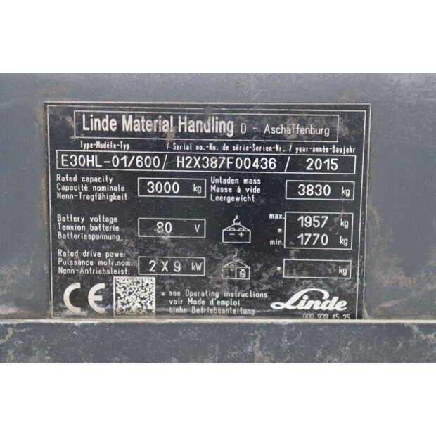 2015 Linde E30HL-01/600-48972268