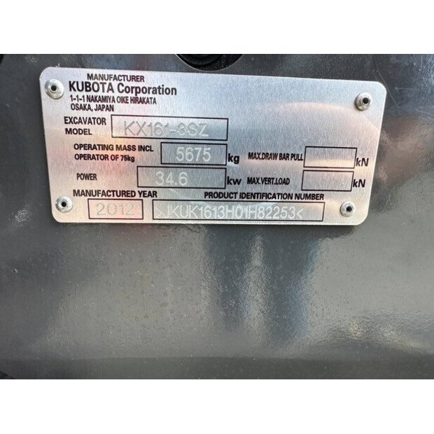 2012 KUBOTA KX161-3SZ-48974738