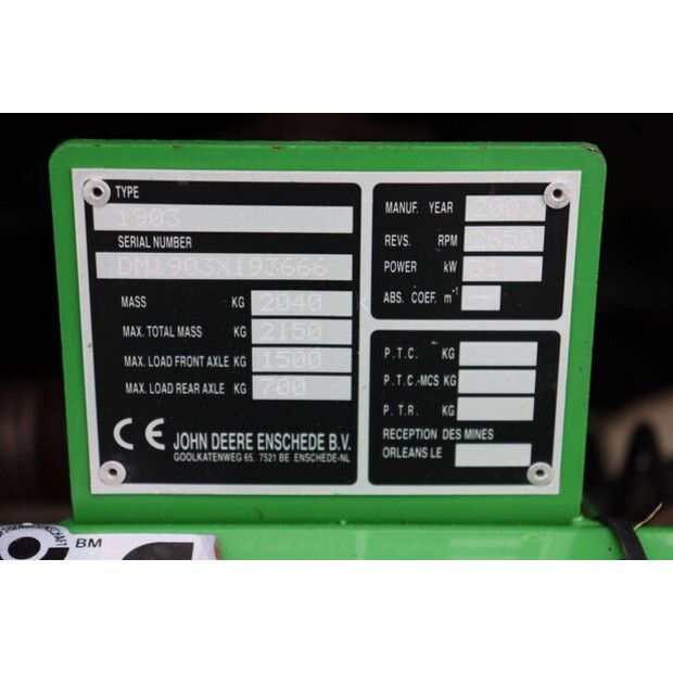 2003 JOHN DEERE 1903-48975293