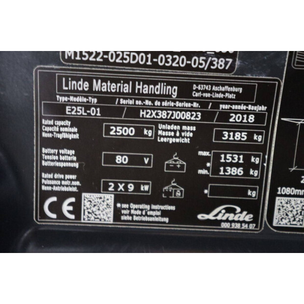 2018 Linde E25L-01-48975952