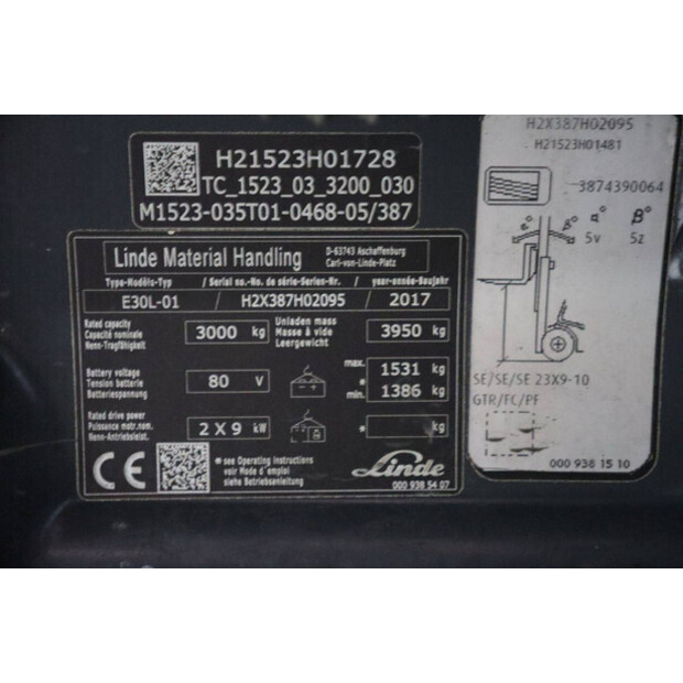 2017 Linde E30L-01-48976332
