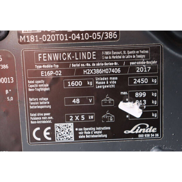 2017 Fenwick-Linde E16P-02-48977745