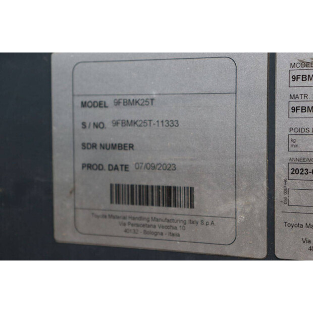 2023 Toyota 9FBMK25T-48977834