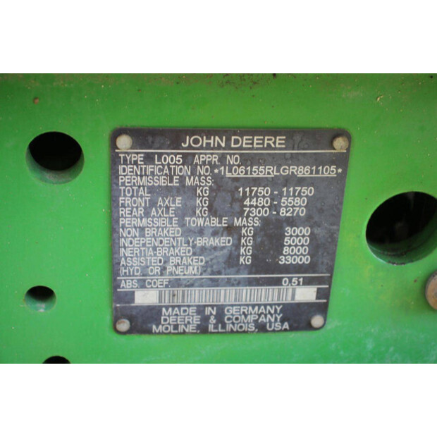 2016 JOHN DEERE 6155R-48978055