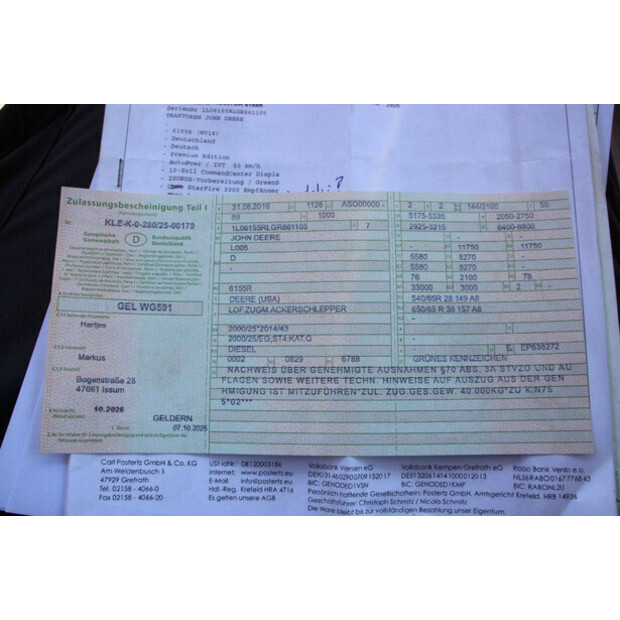 2016 JOHN DEERE 6155R-48978077