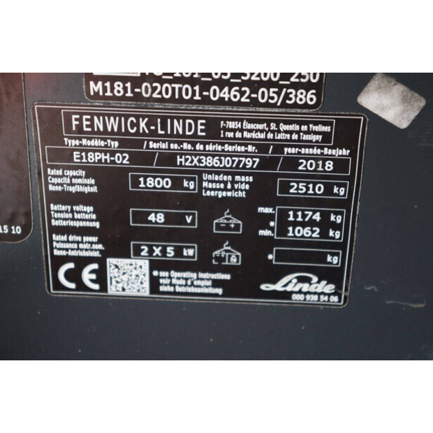 2018 Fenwick-Linde E18PH-02-48978093