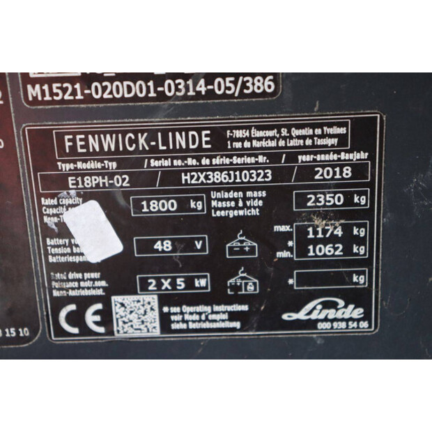 2018 Fenwick-Linde E18PH-02-48978138
