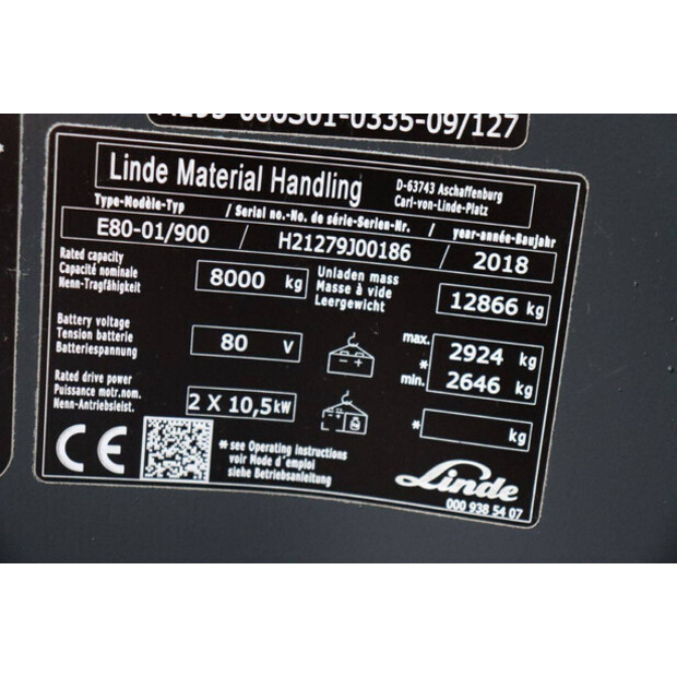 2018 Linde E80-01/900-48978407