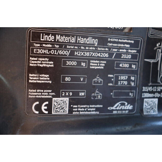 2020 Linde E30HL-01/600-48978527
