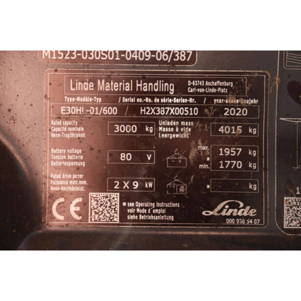 2020 Linde E30HL-01/600-48978679