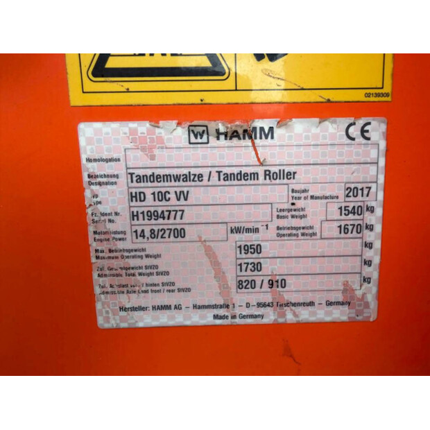 2017 HAMM HD10 C VV-48984545