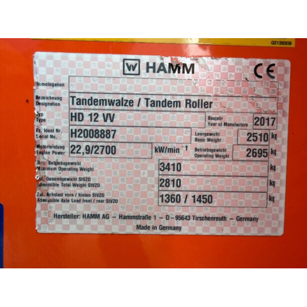 2017 HAMM HD12 VV-48984592