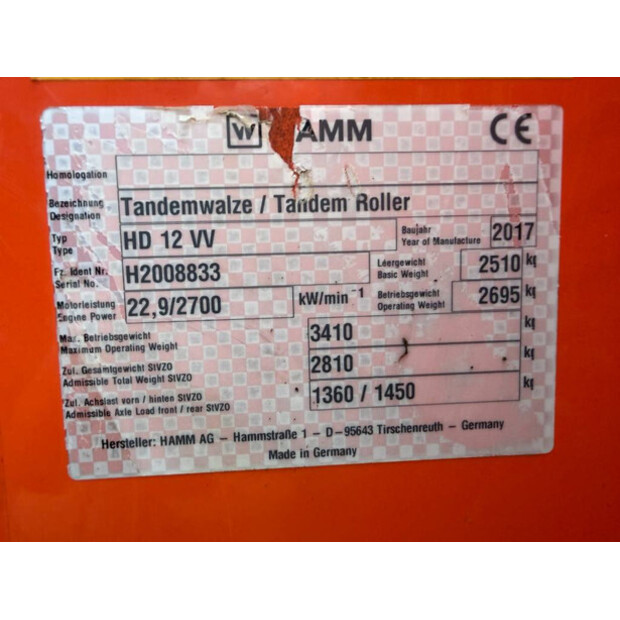 2017 HAMM HD12 VV-48984619