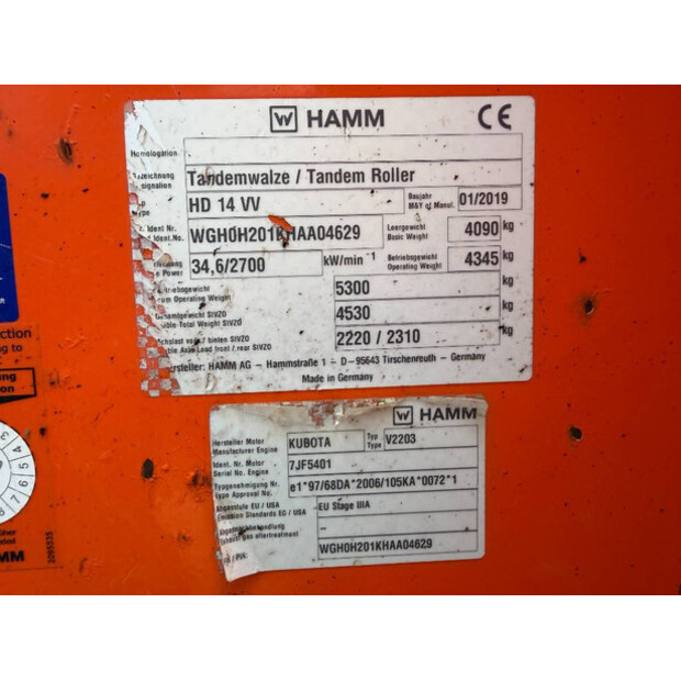 2019 HAMM HD14VV-48984702