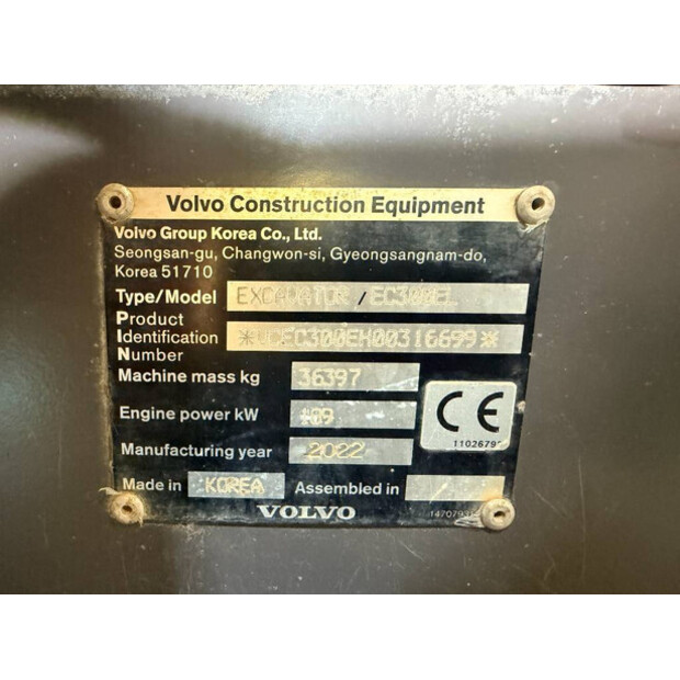 2022 Volvo EC300EL-49003327