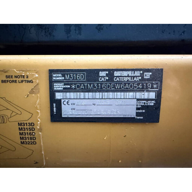 2011 Caterpillar M316D-49005914