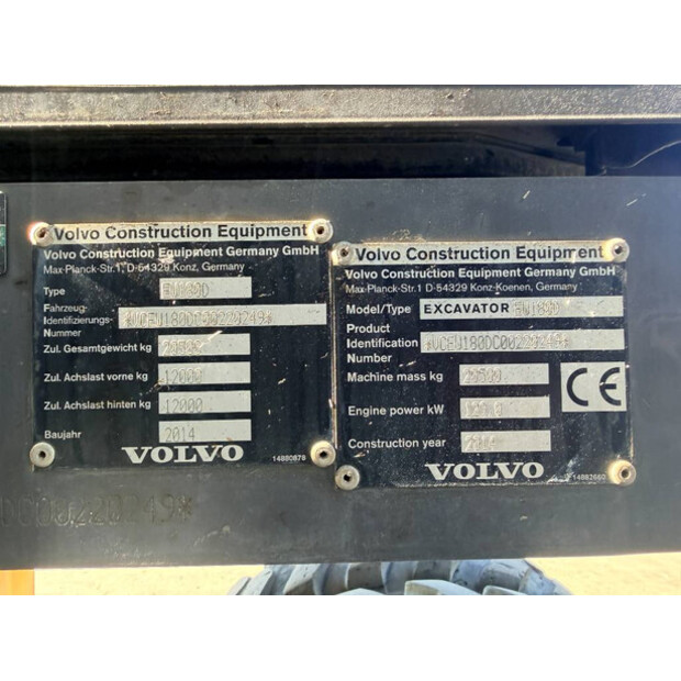 2014 Volvo EW180D-49006232