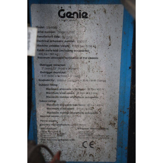 2012 Genie GS-4069-49014151
