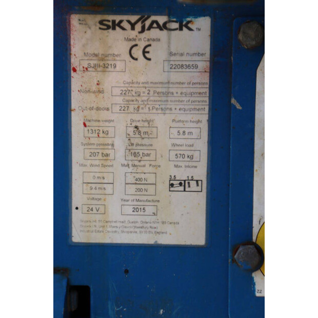 2015 SkyJack SJ-3219-49015207
