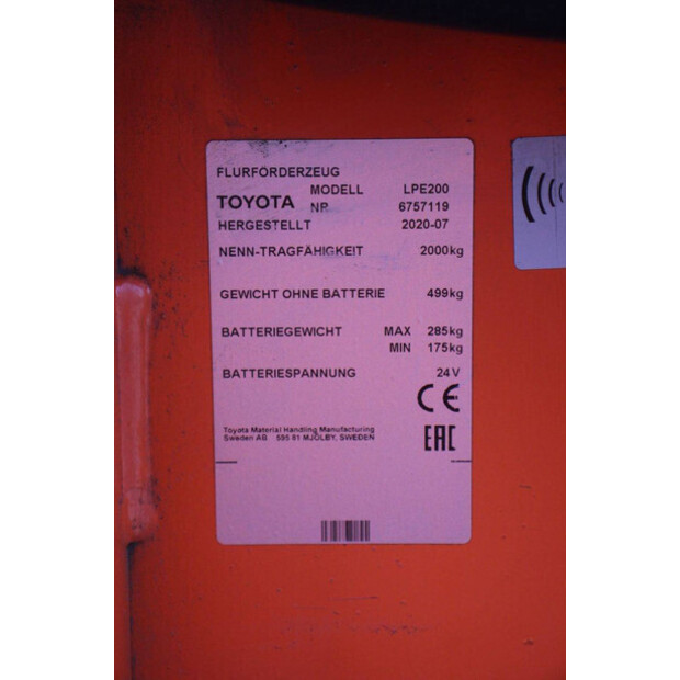 2020 Toyota LPE200-49016494