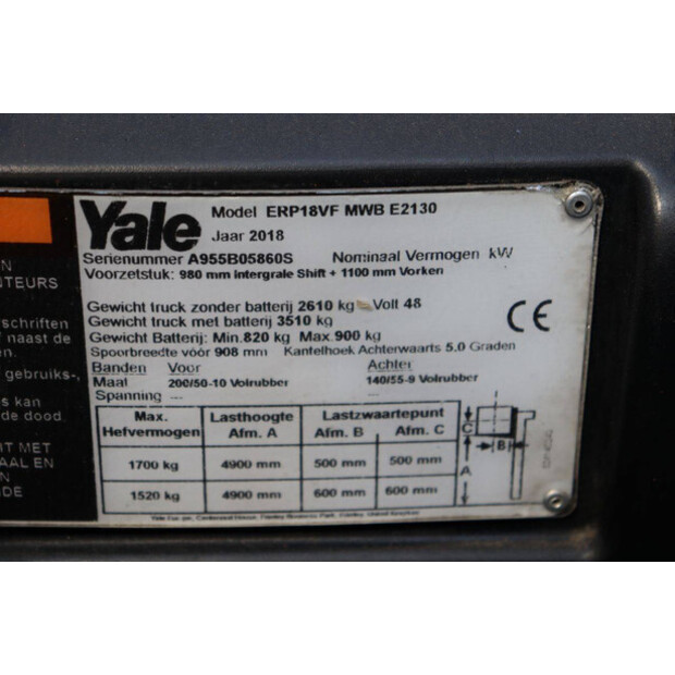 2018 Yale ERP18VF E2130-49016911