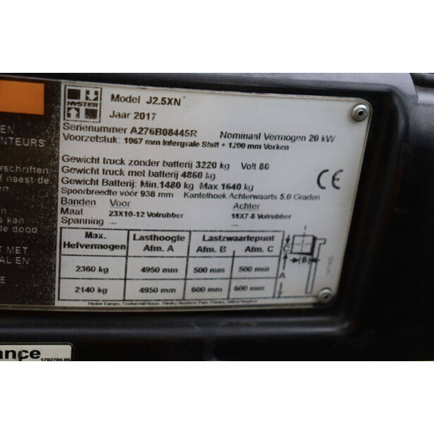 2017 Hyster J2.5XN-49017778