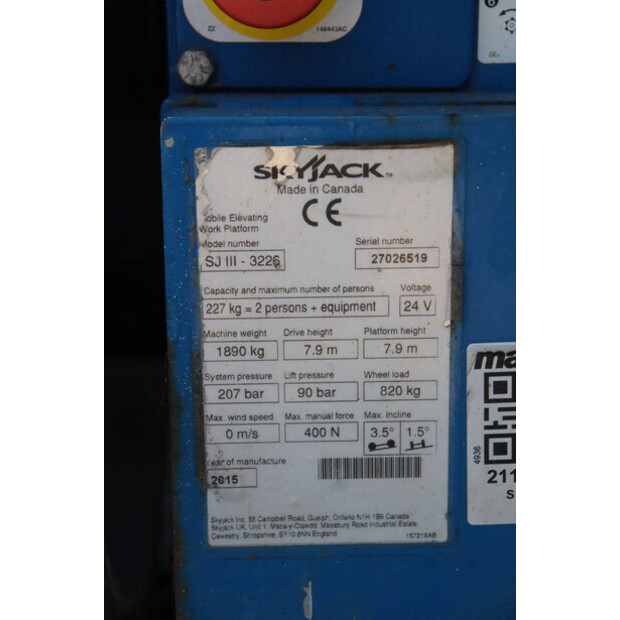 2015 SkyJack SJIII-3226-49018086