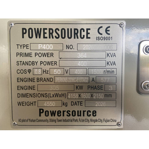 2026 Perkins 2206C-E13TAG2-49040661
