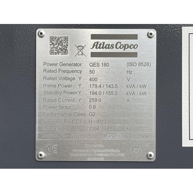 2025 Atlas-Copco QES180-49062865