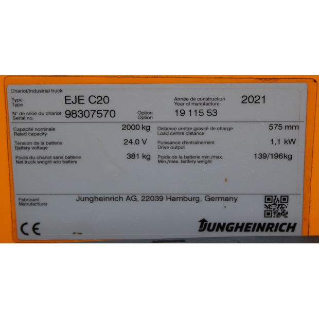 2021 Jungheinrich EJE C20-49067216