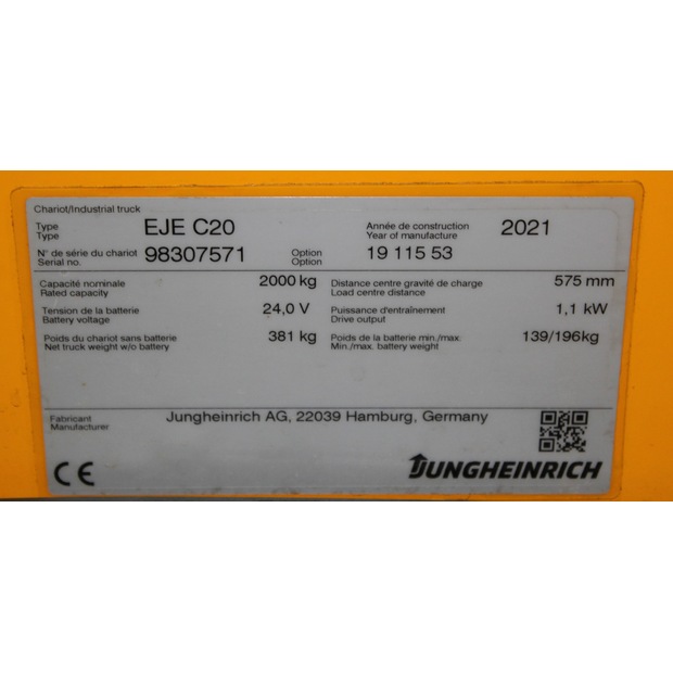 2021 Jungheinrich EJE C20-49067256