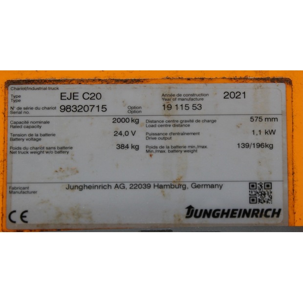 2021 Jungheinrich EJE C20-49067284