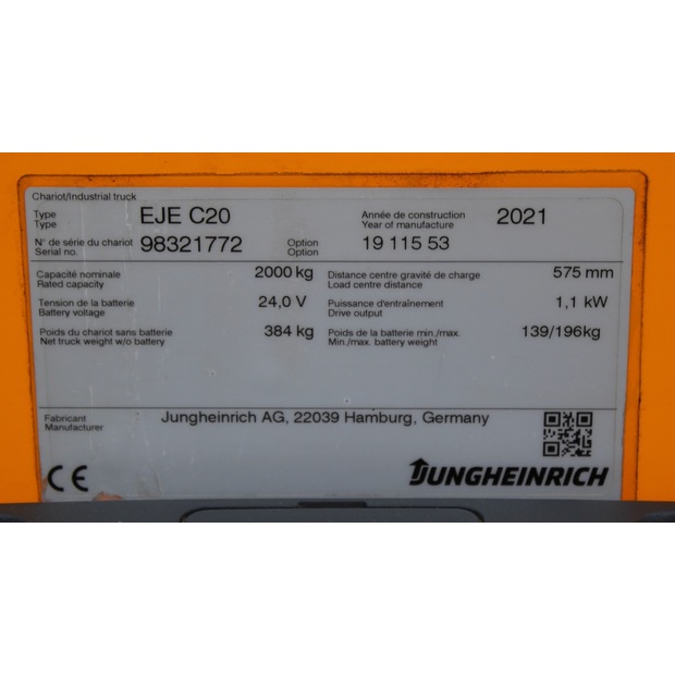 2021 Jungheinrich EJE C20-49067295