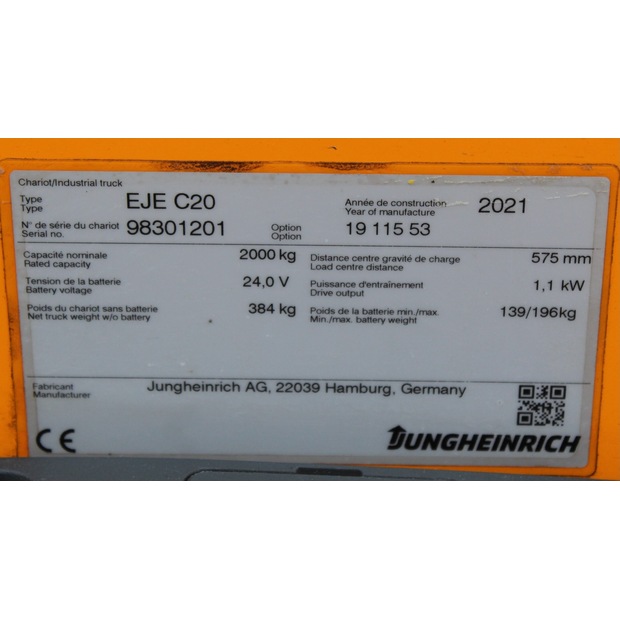 2021 Jungheinrich EJE C20-49067323