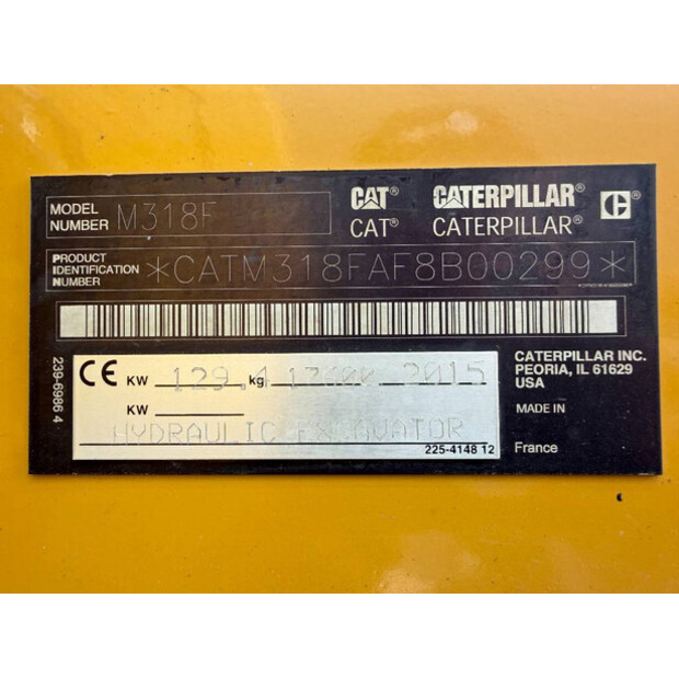 2015 Caterpillar M318F-49073864