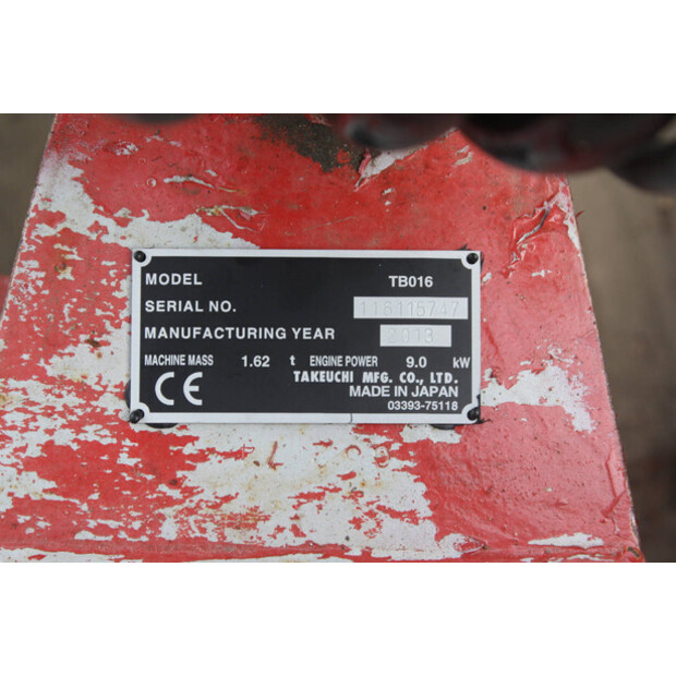 2013 TAKEUCHI TB016-49080710