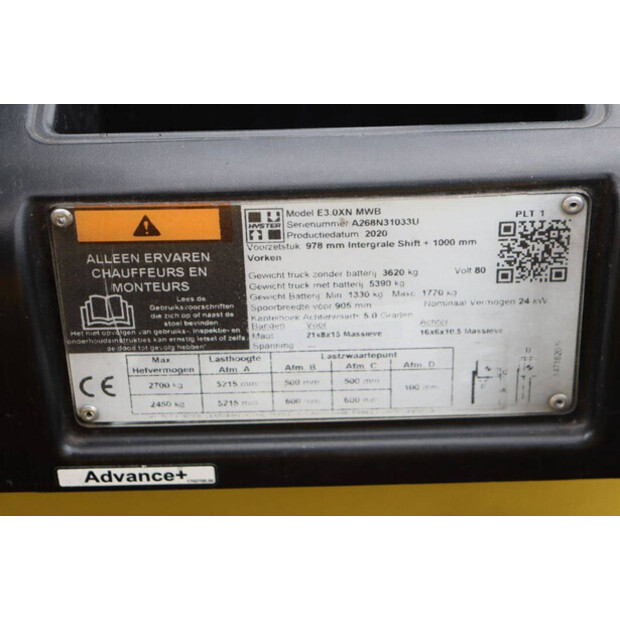 2020 Hyster E3.0XN MWB-49081427