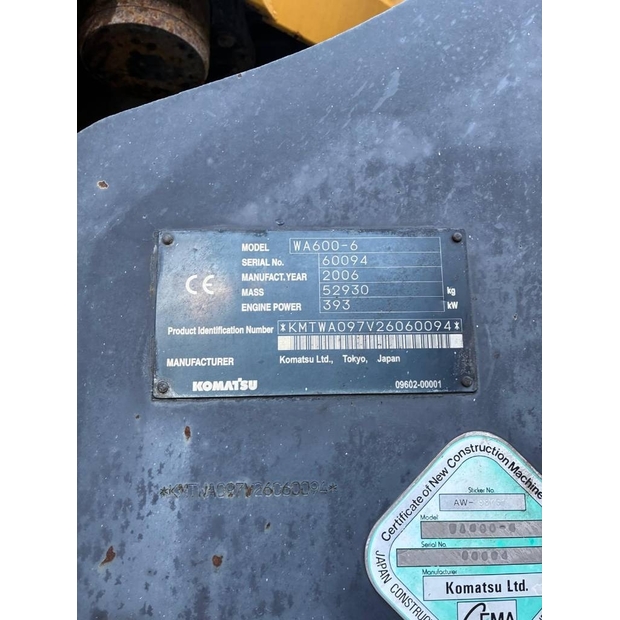 2006 Komatsu 6-49091921