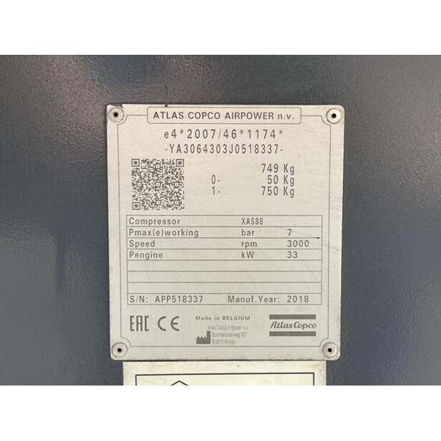2018 Atlas-Copco XAS88-49125934