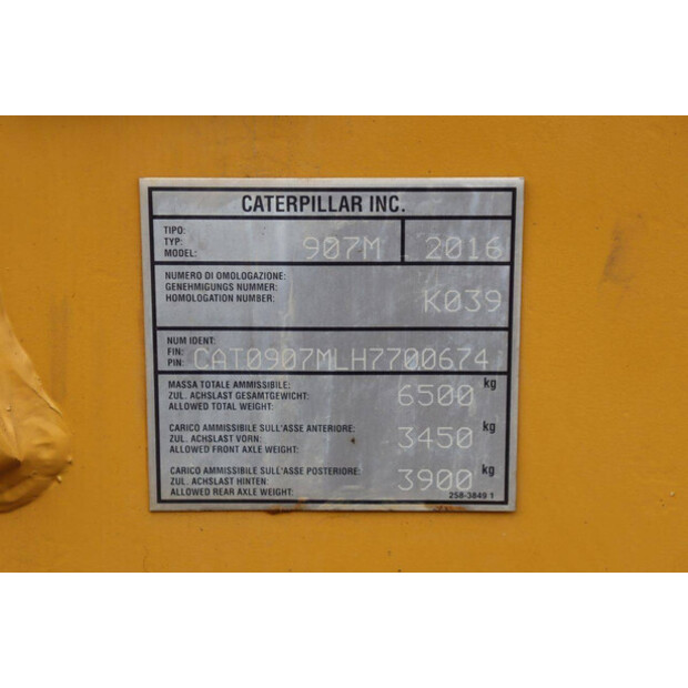 2016 Caterpillar 907M-49154933