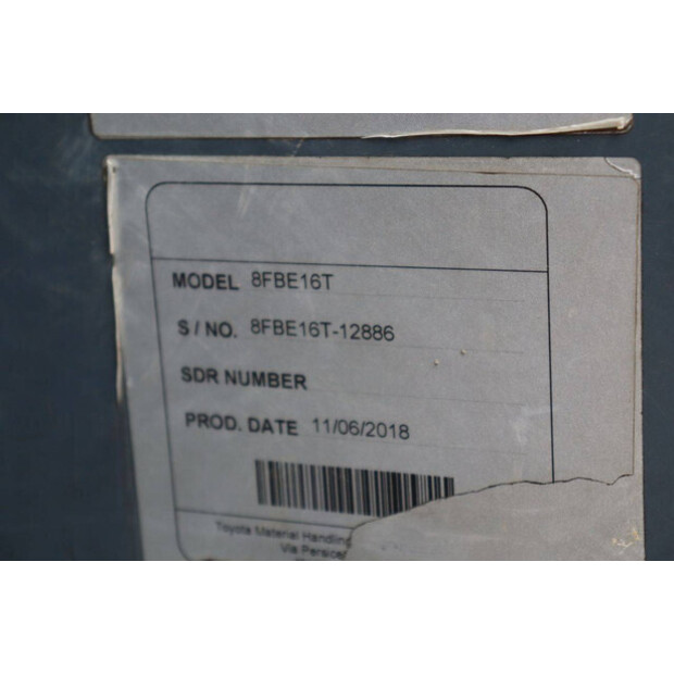 2018 Toyota 8FBE16T-49155537