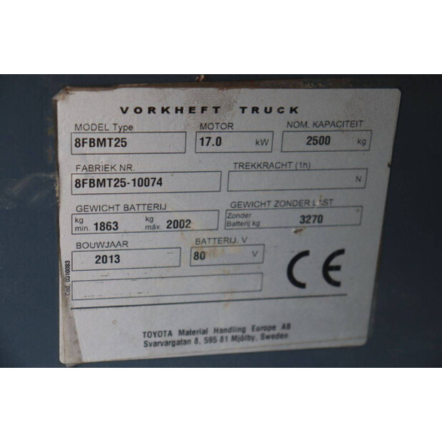 2013 Toyota 8FBMT25-49157375