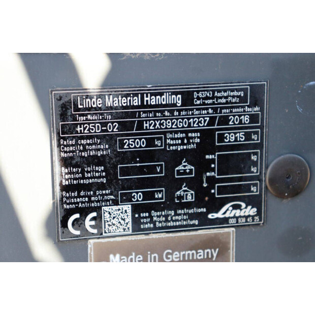 2016 Linde H25D-02-49160964