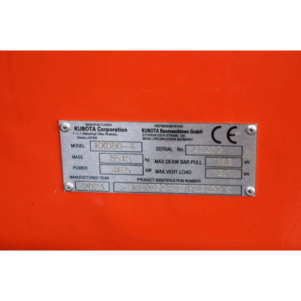2023 KUBOTA KX080-4-49161889