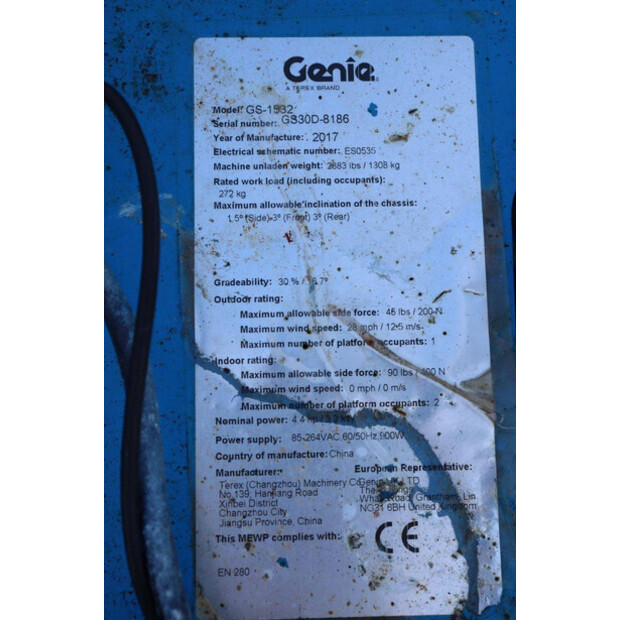 2017 Genie GS-1532-49164919
