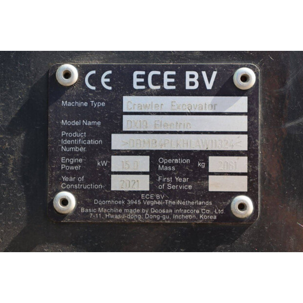 2021 Doosan DX19-49166477